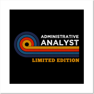 Funny Vintage Administrative Analyst Design Birthday Gift  Humor Posters and Art